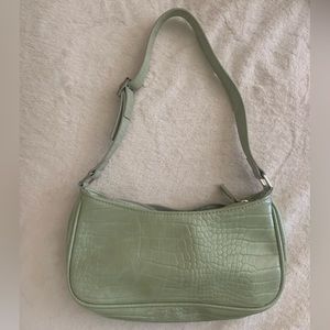 Faux Croc leather purse shoulder bag